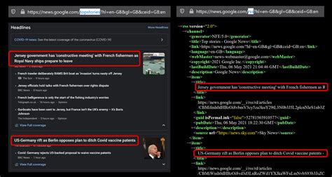 Google News RSS Feed.